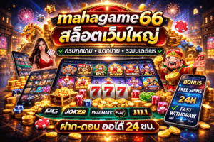 mahagame66 สล็อตเว็บใหญ่ ครบทุกเกม แตกจริง ระบบเสถียร รองรับผู้เล่นไม่อั้น